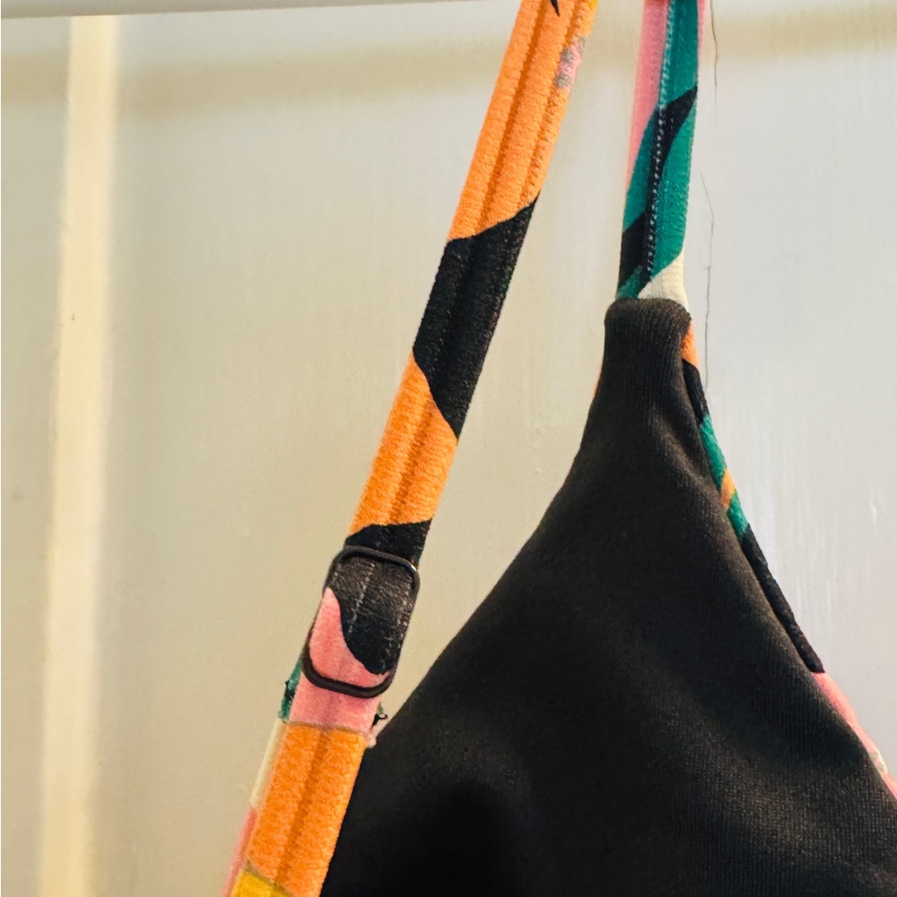 Volcom Pink and Orange One Piece Swimsuit Retro Floral - Picture 7 of 8